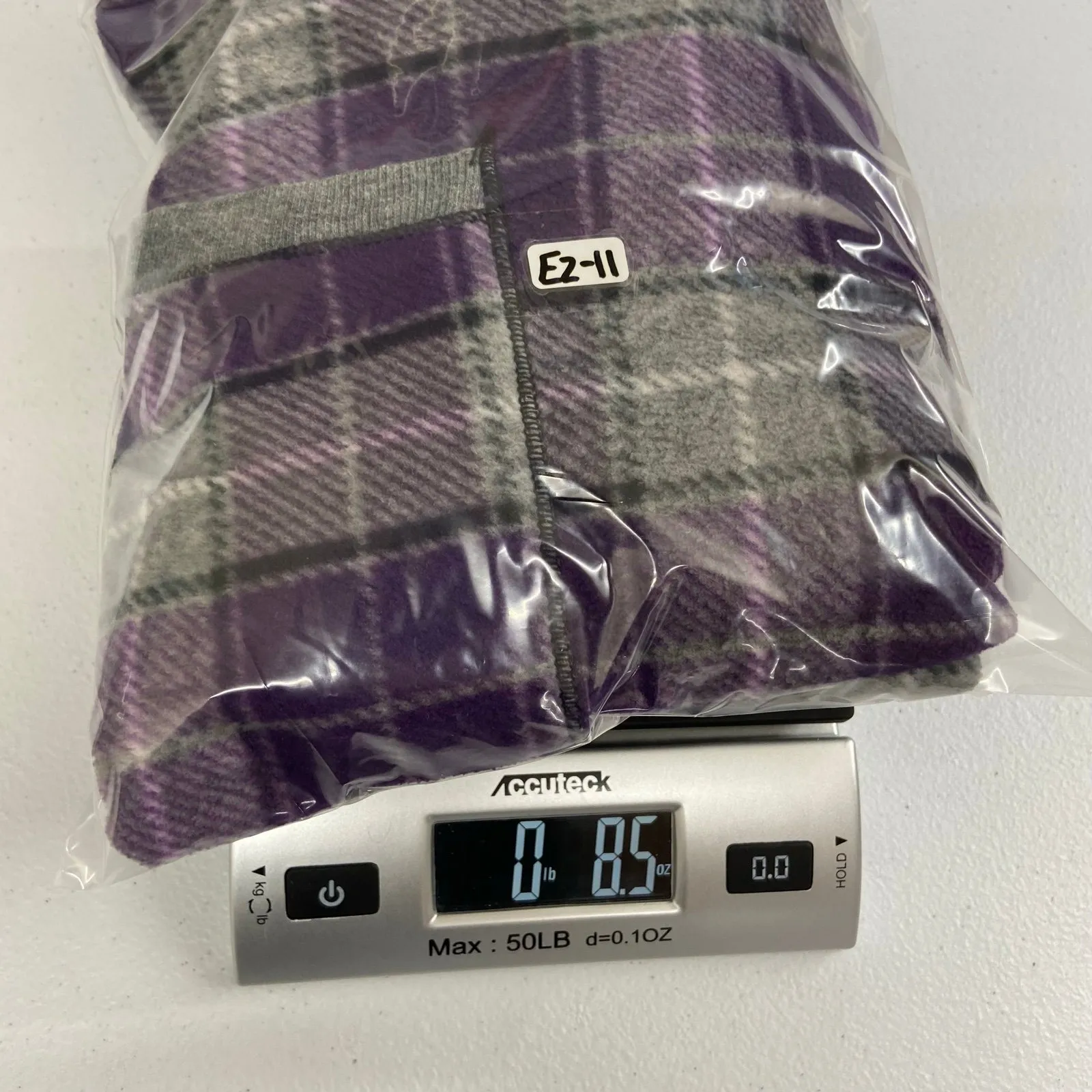 Disney women's purple plaid hooded soft fleece tinker bell pullover sweatshirt M - Image 8