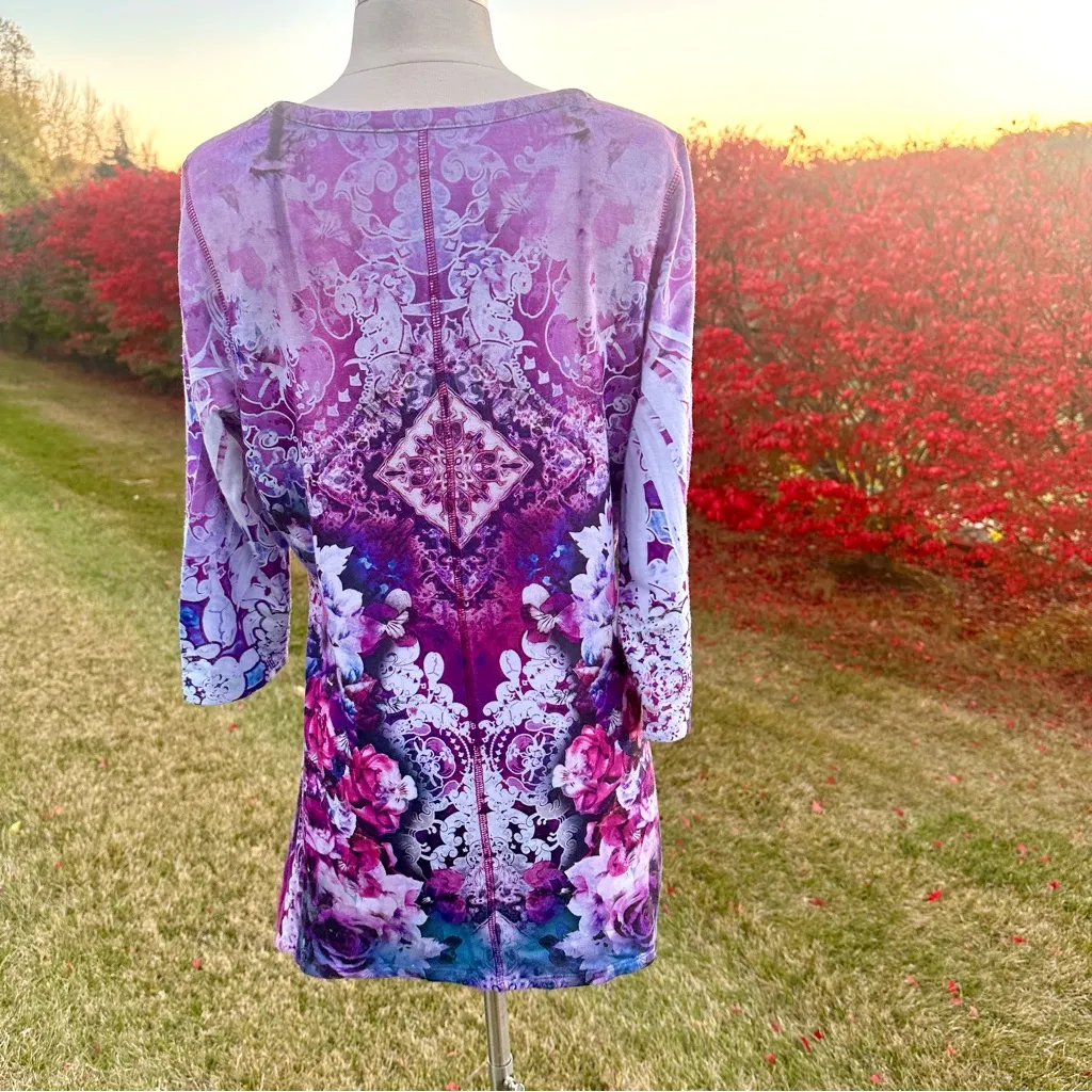 Live and Let Live Purple Tunic Top - Image 11