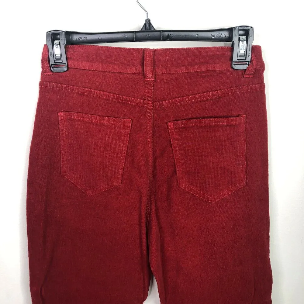 NEW Pam & Gela Red Corduroy Slim Crop Flare Pants - Image 8