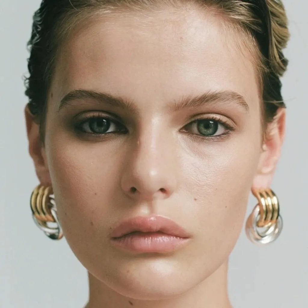 Heaven Mayhem Double Knot Earrings in Mixed Metal One Size Womens Jewelry Silver - Image 13