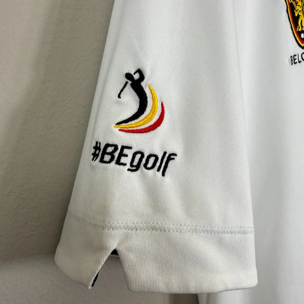 Lacoste Belgium BEgolf Short Sleeve Polo Shirt Women's 40 White Golf Preppy NWOT - Image 8