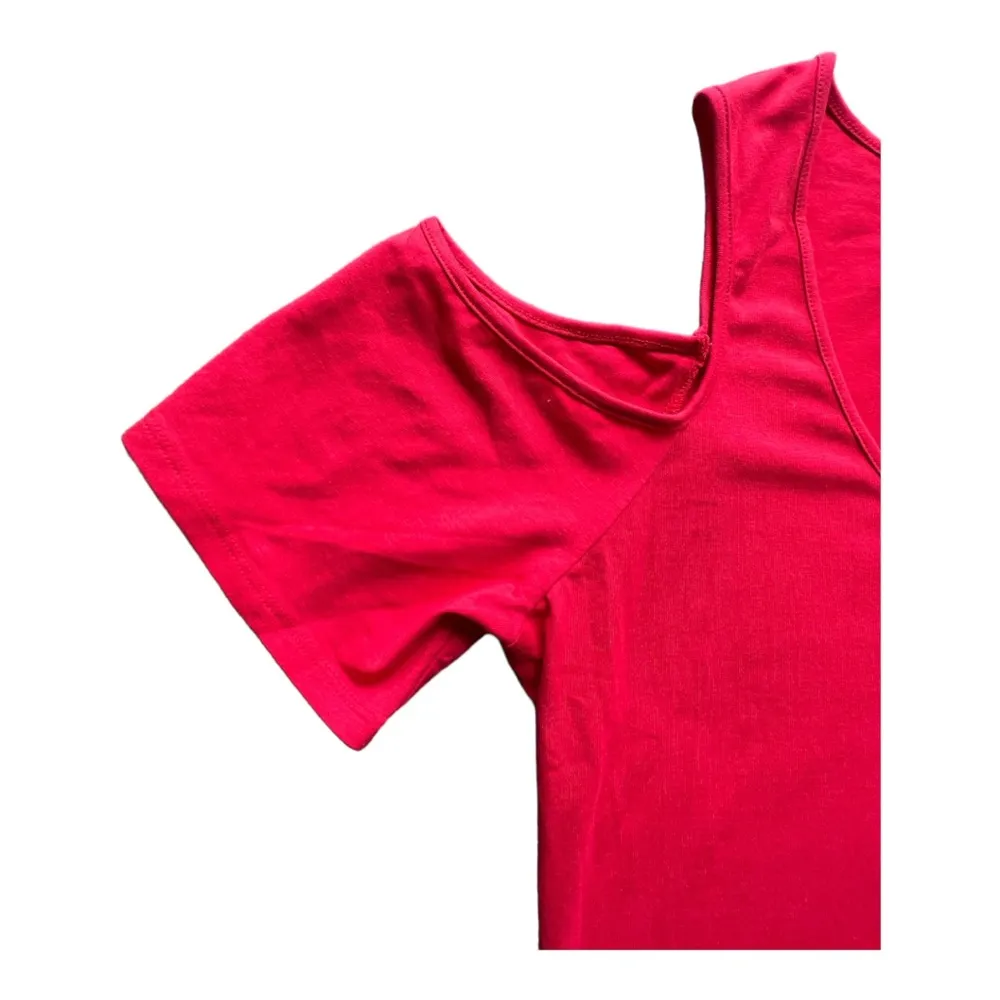 Red Cold Shoulder Top Venus short sleeve casual women size XL - Image 5