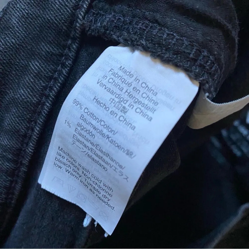 Madewell High Rise Shorts Button Fly Black 28 Waist Festival - Image 10