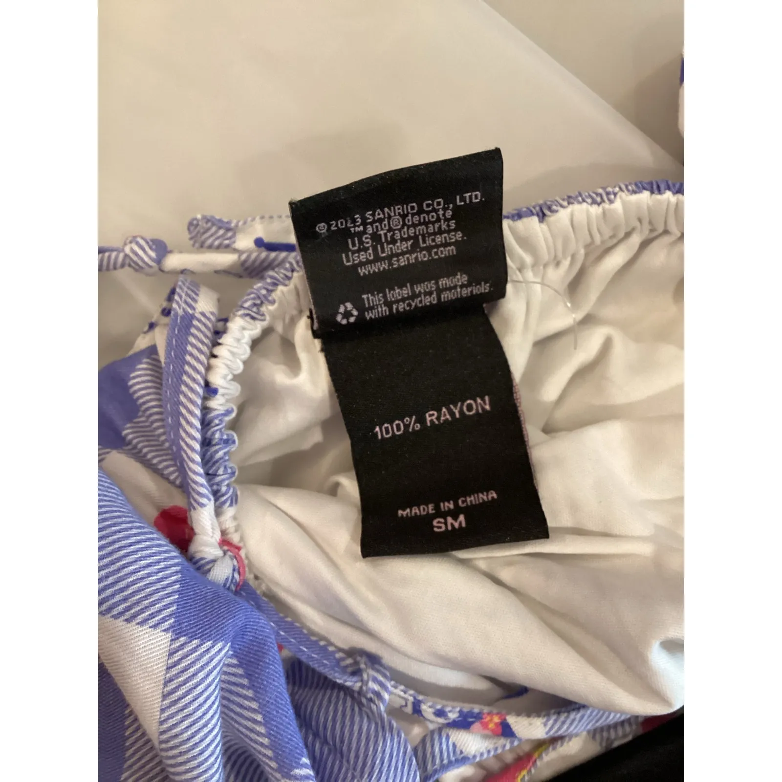 Sanrio Kuromi Gingham Floral Smock Dress BoxLunch Exclusive S/M blue white Size M - Image 5