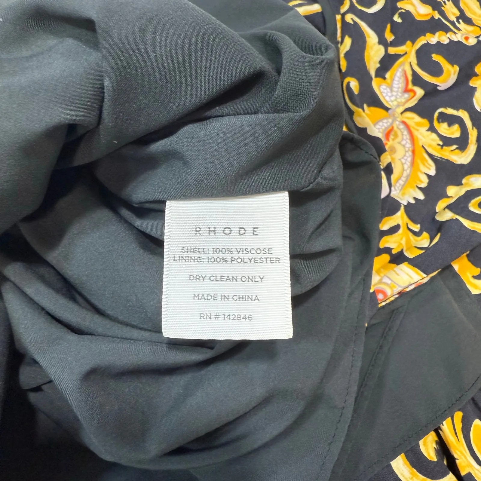 RHODE Felix Dress yellow/black floral maxi dress Size 2 Yellow - Image 6