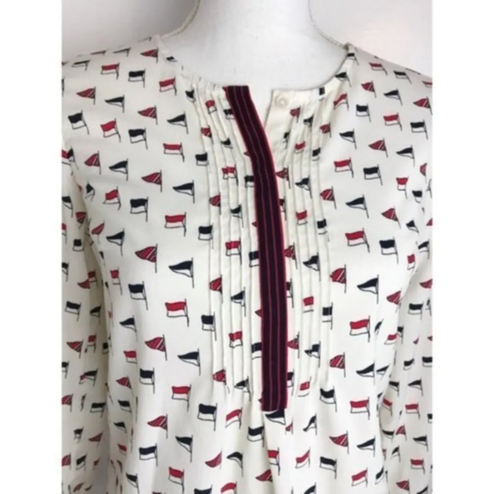 Talbots • Red White Blue Flag Blouse / Patriotic - Image 14