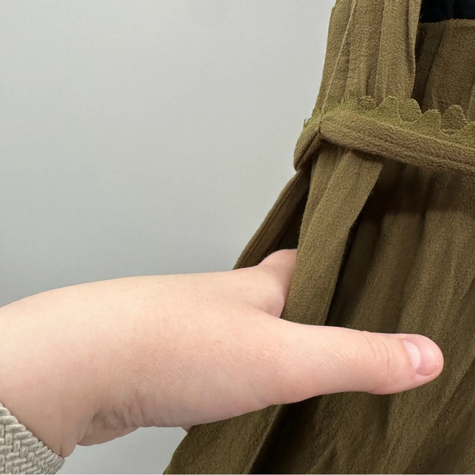 Anthropologie Leifsdottir Sani Sleeveless Green Surplice Wrap Utility‎ Jumpsuita - Image 6