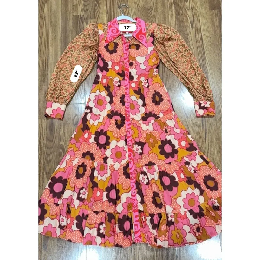 CELIAB retro Satin Monte Rosa Floral Button - Image 8