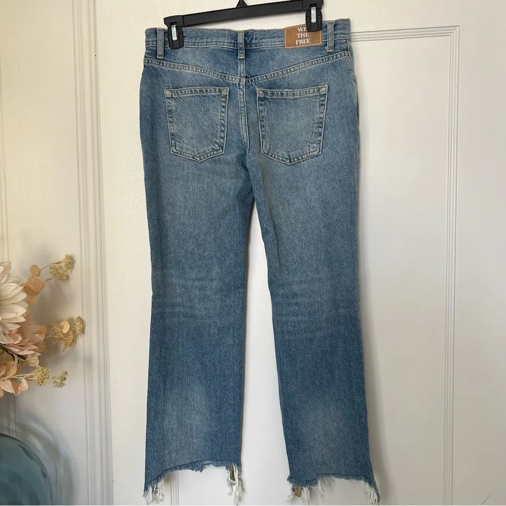 We The Free Jeans Free People Maggie Straight Leg Distressed Jeans Size 25 NWOT - Image 8