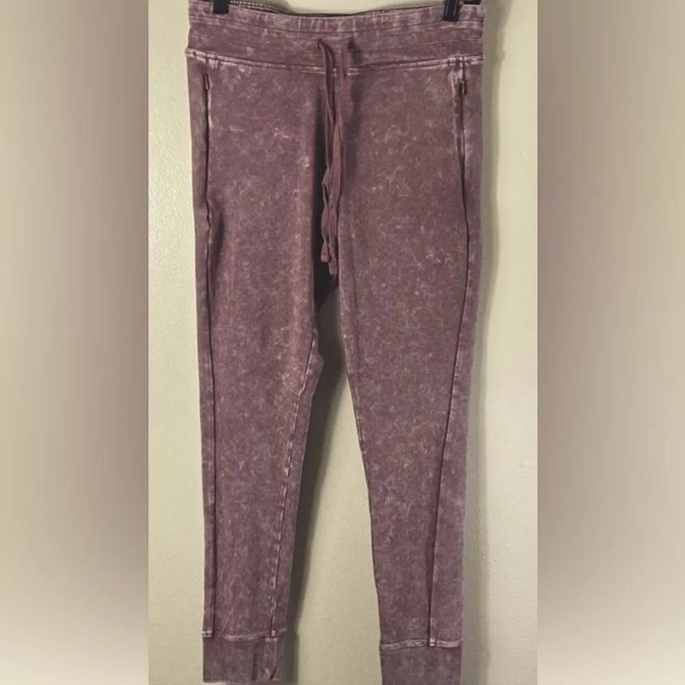 PINK by Victoria secret acid washed cotton campus drawstring yoga pants Sz Lg - Image 7