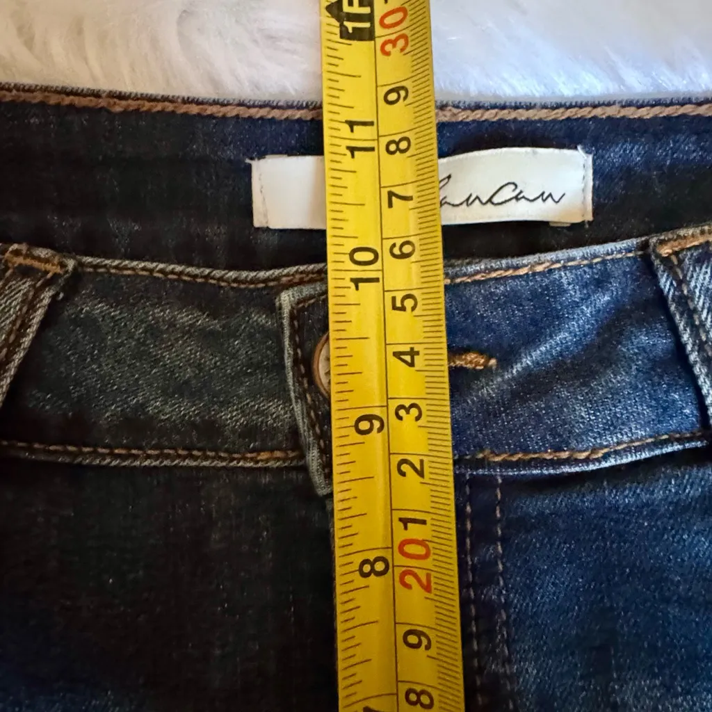 KanCan Dark Blue Distressed Jeans with Leopard Detail, Size 7/27 - Image 10