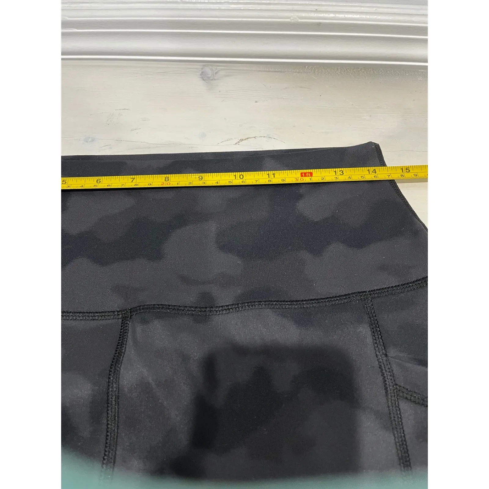 90 Degree By Reflex Camo Leggings with Pockets High Waist Athletic XL‎ Black - Image 2