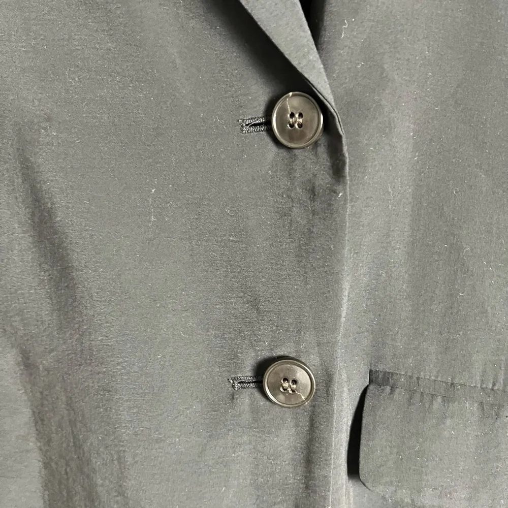 Madewell The Relaxed Oversized Lightweight Blazer Softdrape Black Size Small - Image 15