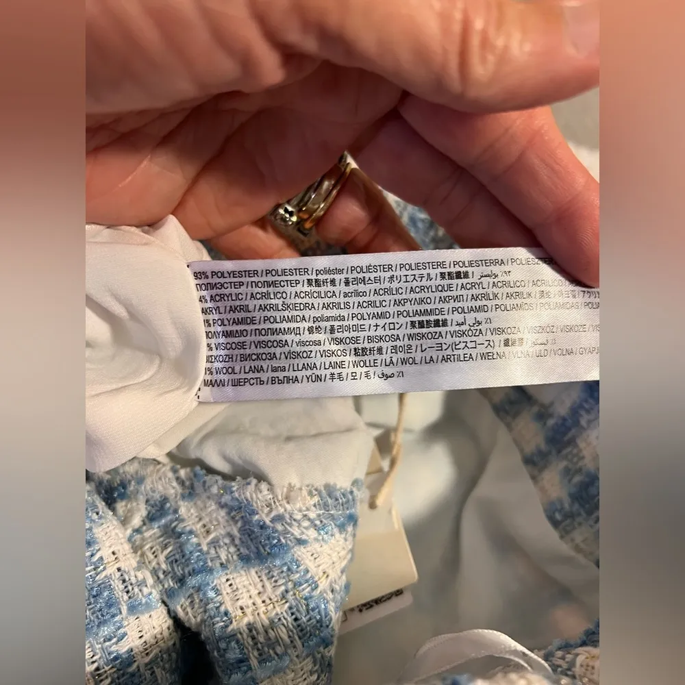 Blue White Gingham Tweed A - Image 12