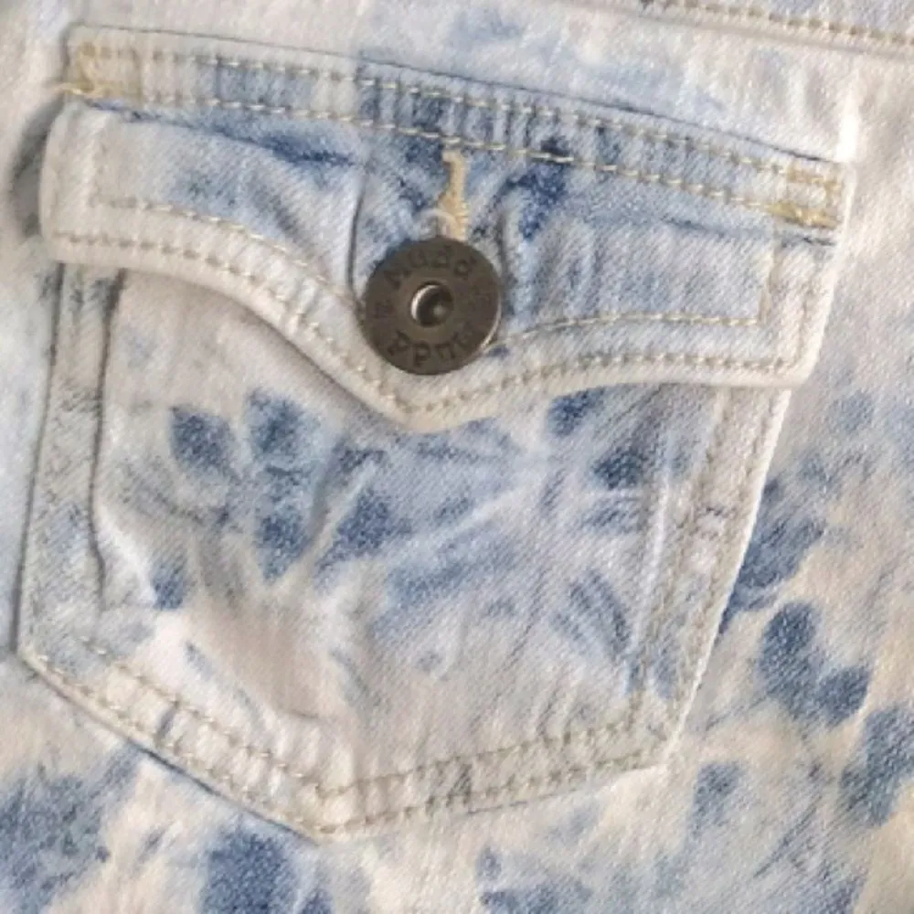 Mudd Distressed Ripped Shortie Jean Shorts Blue 7 - Image 12