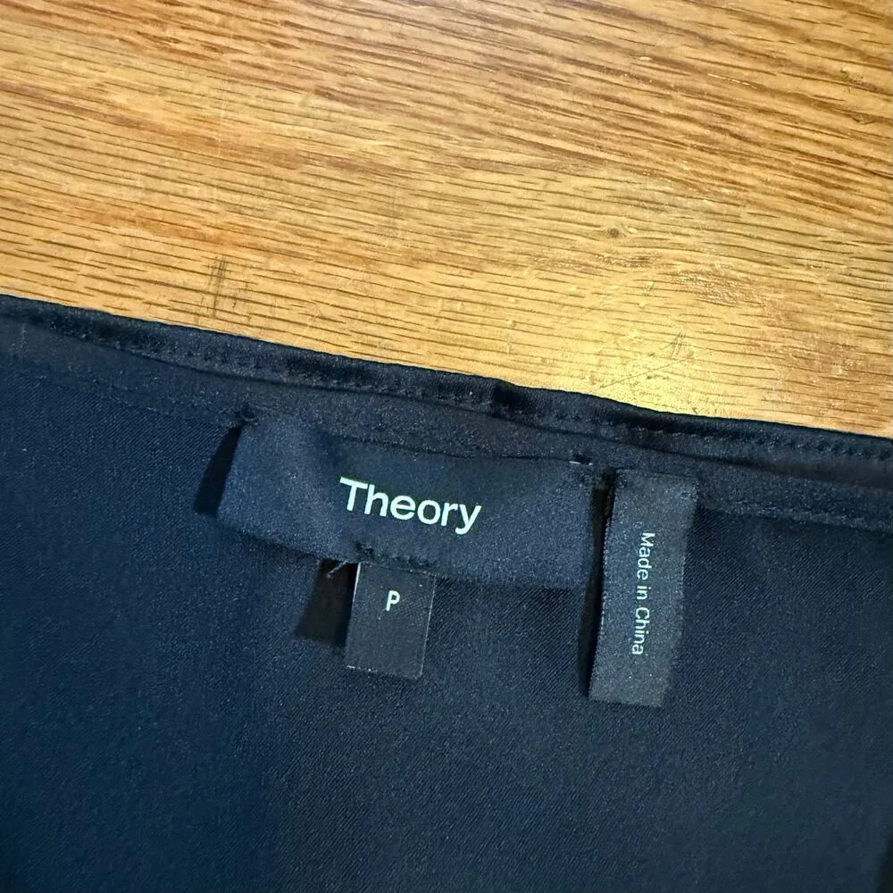 Theory Womens P Black Slip Spaghetti Strap Silky Basic Tank Top Shirt - Image 7