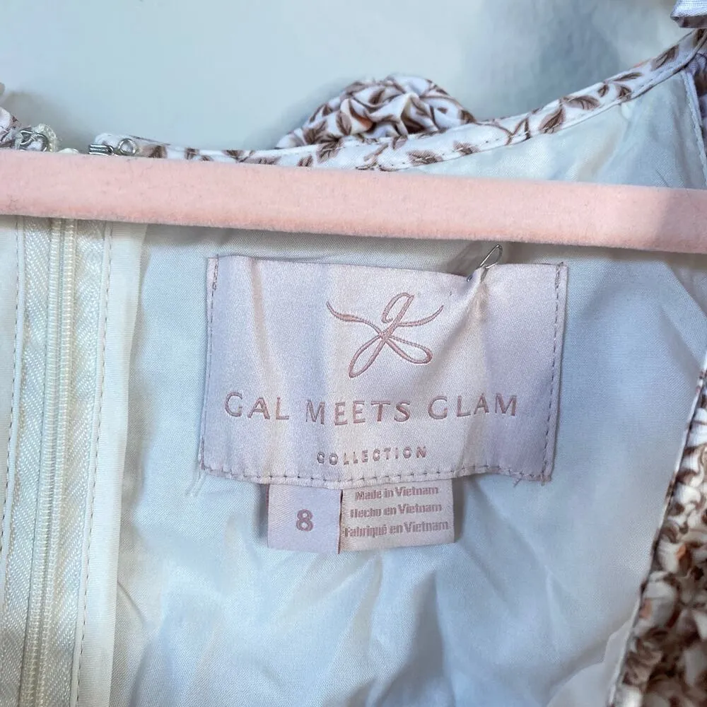 GAL MEETS GLAM Rue Floral Jumpsuit in Pearl Size 8 Summer Lightweight Classy - Image 5