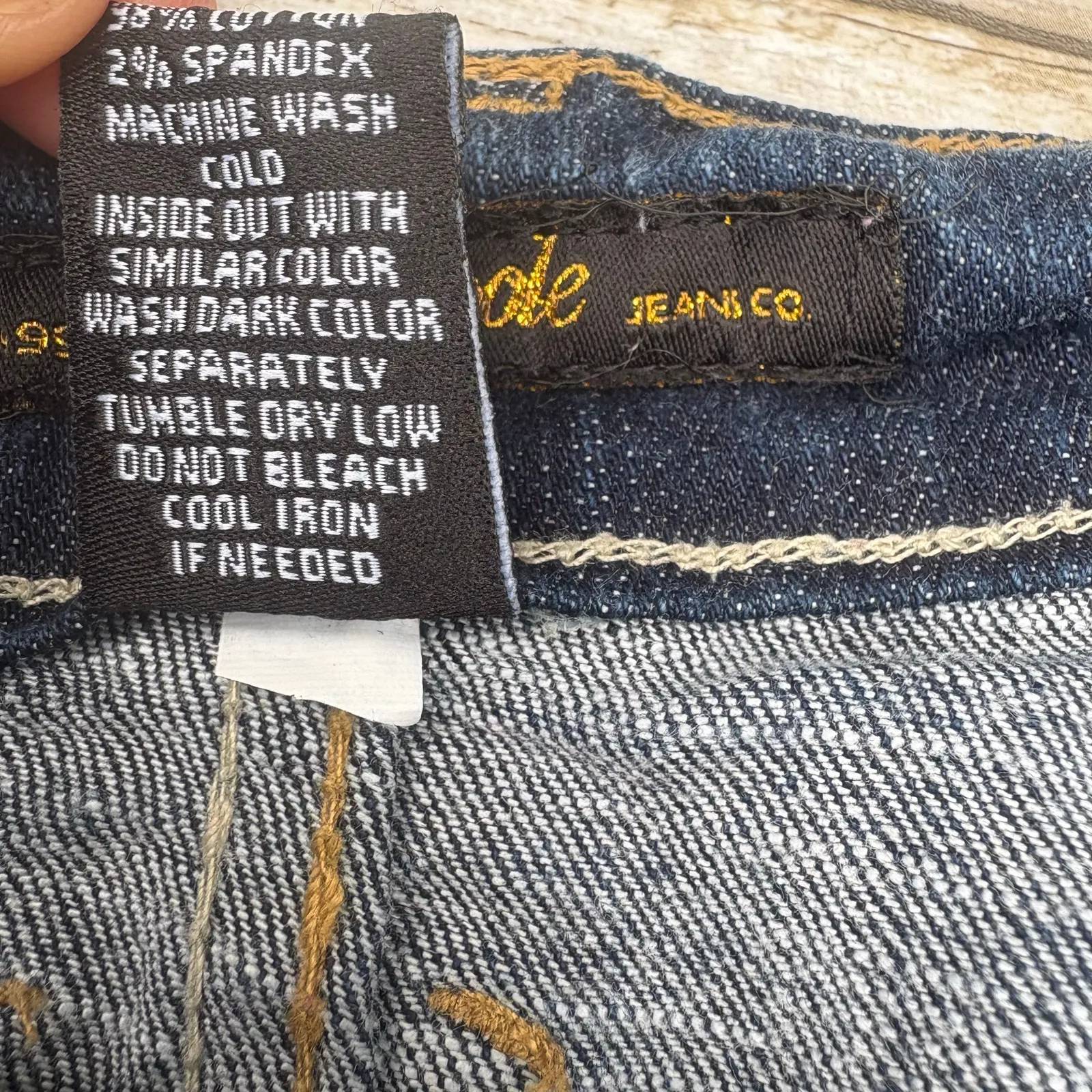 SouthPole Bermuda Shorts 13 Stretch Denim Embellished Y2K Skater Jesse Pinkman - Image 7