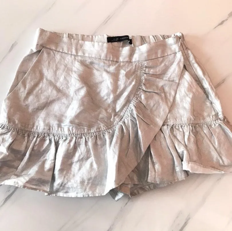 ZARA METALLIC PLEATED SKIRT - Image 3