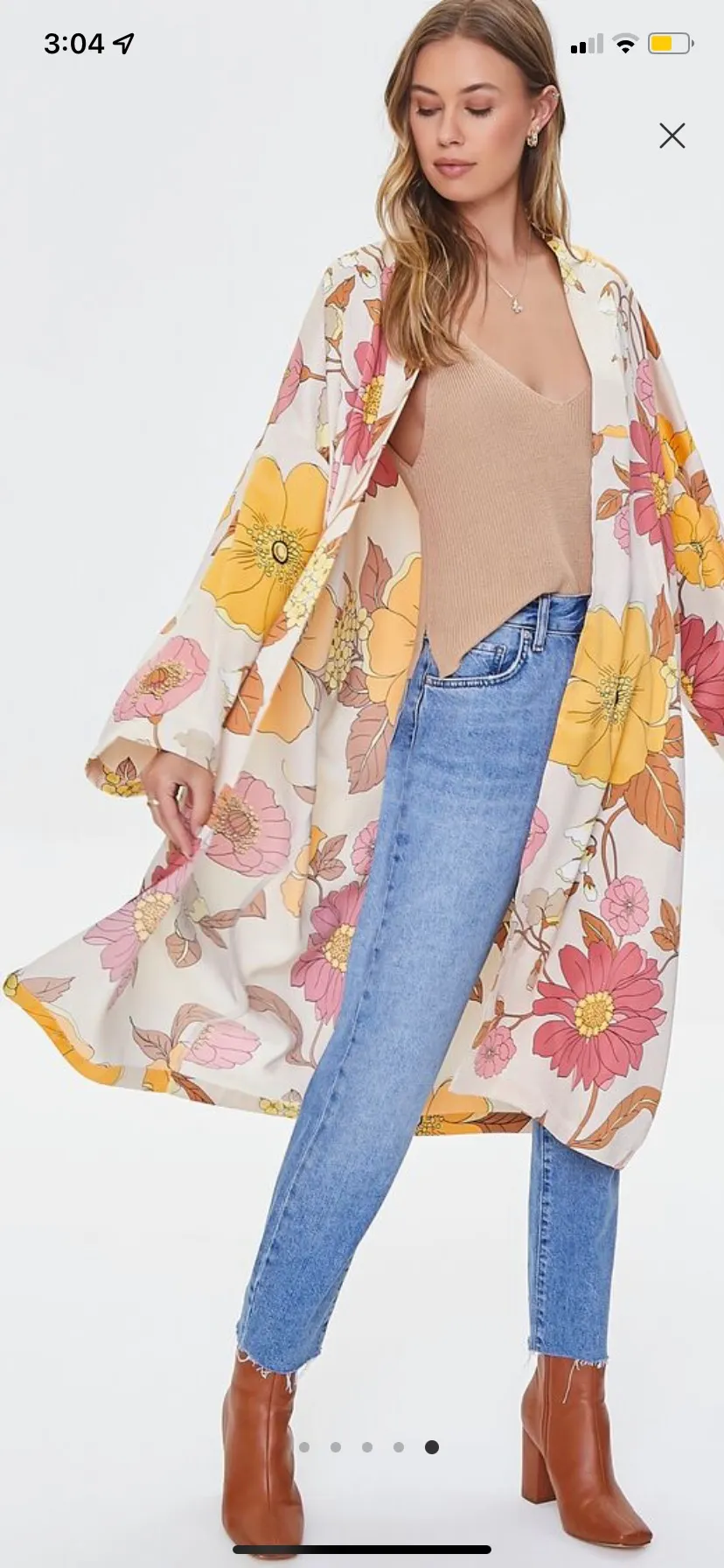 Forever 21 Floral Satin Kimono - Image 5
