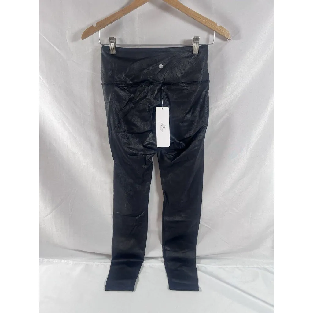 CRZ YOGA Faux Leather Leggings Black Size M 8/10 - Image 2