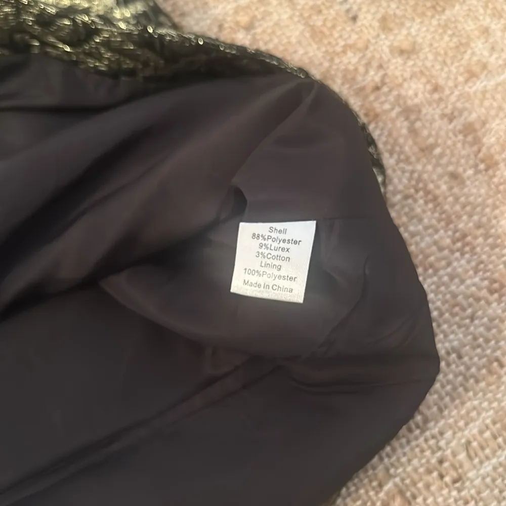 Tuckernuck Avon Lane Golden Leopard Jacquard Blouse Black Gold Size Small - Image 7