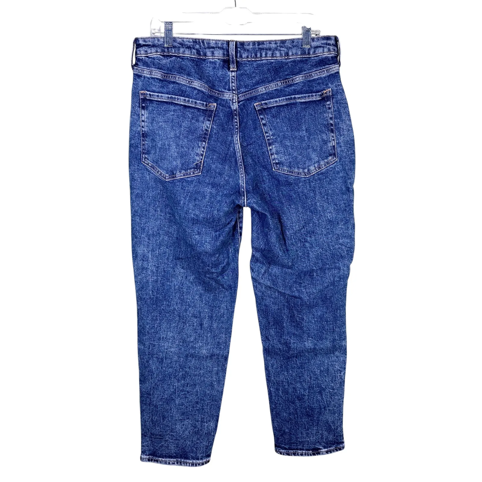 Old Navy Womens High Rise OG Straight Ankle Medium Acid Wash Y2K Jeans Sz 14 NWT - Image 3