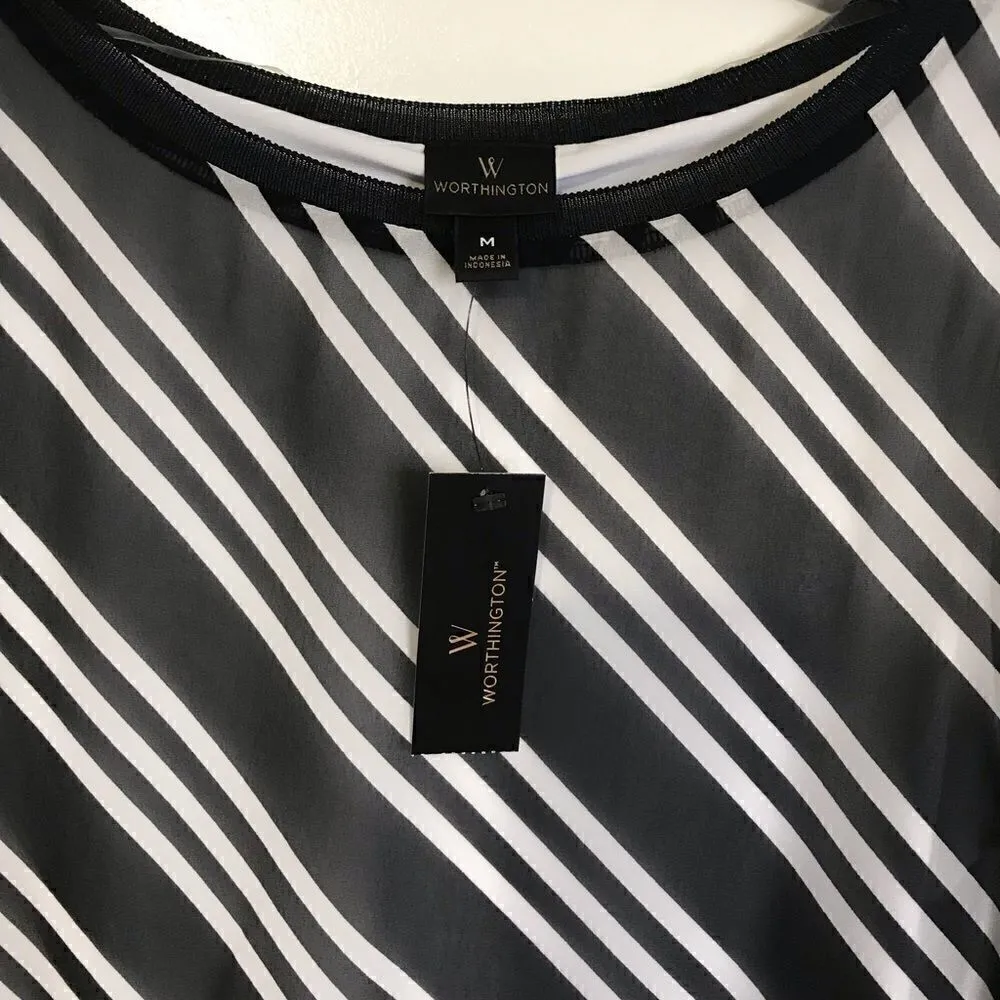NWT Worthington Striped Blouse - Image 4