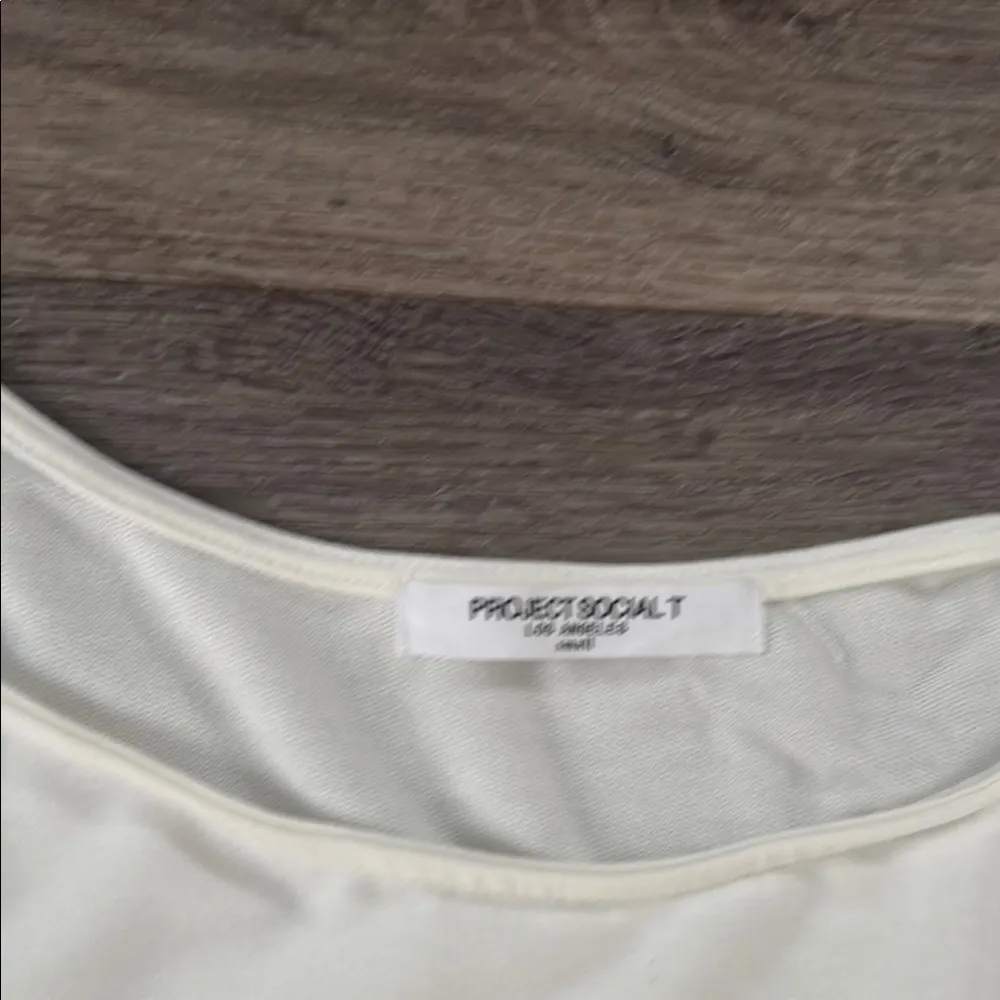 Project Social Tee Elegant Ivory Women's Top Small - Image 3