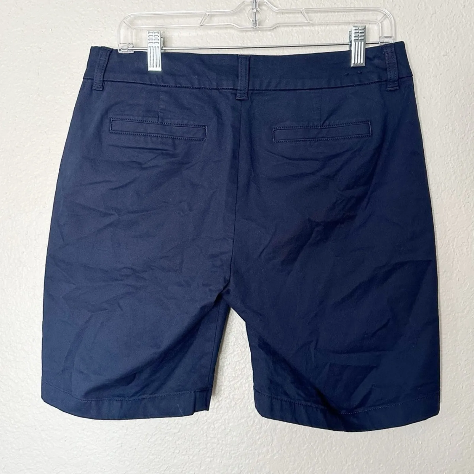 J. Crew‎ Factory Shorts Womens 9" Frankie Bermuda Chino Navy Blue Size 6 NEW - Image 8