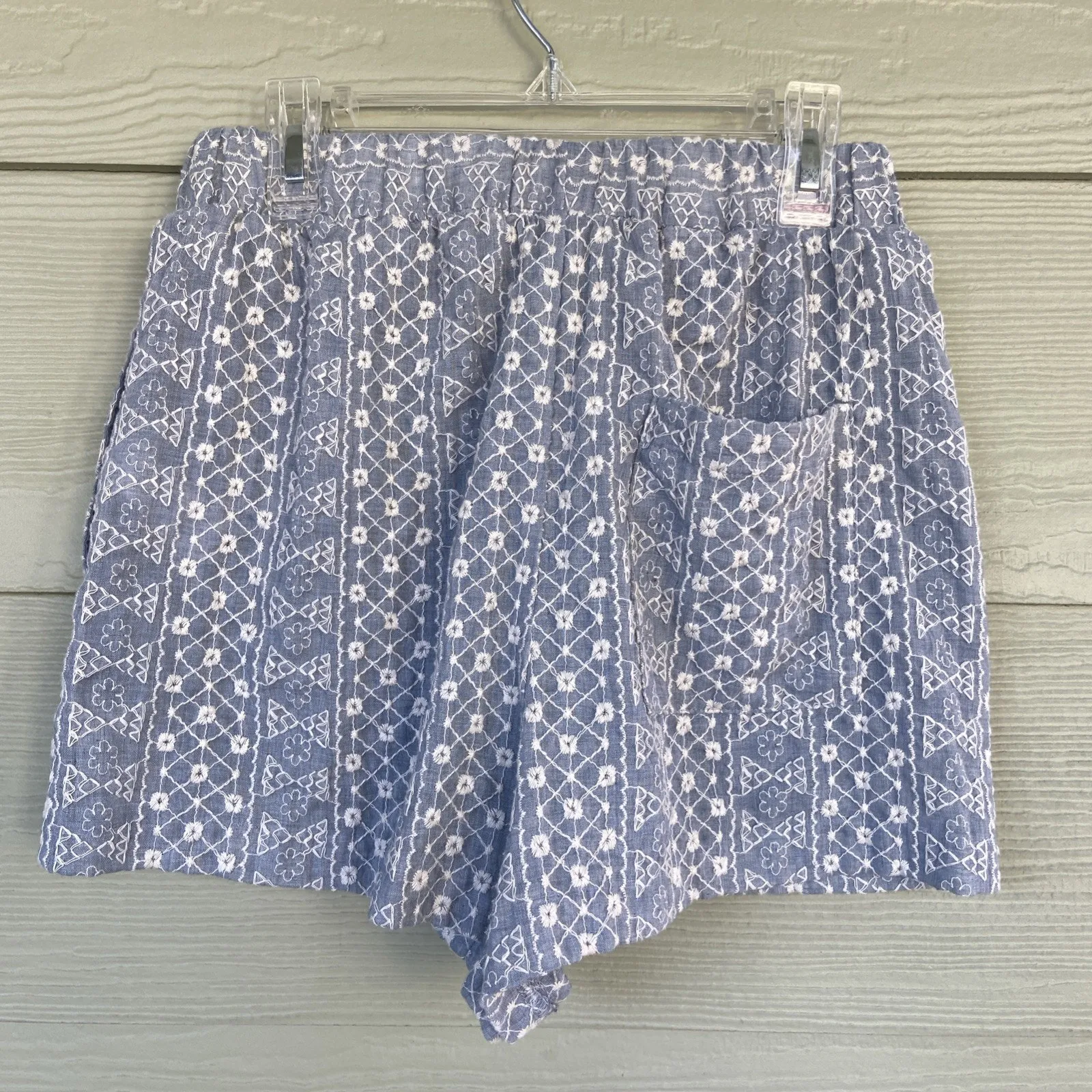 Zara Pull On Allover Embroidery Detail Festival Boho‎ Shorts Womens XS Pockets - Image 3