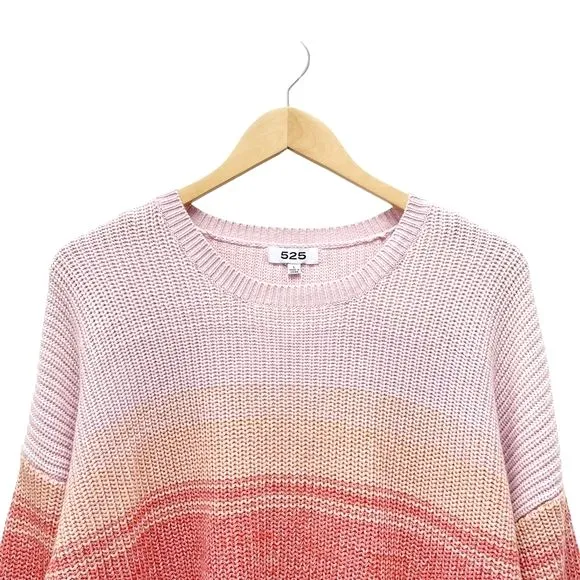 NWT 525 America x Revolve Pink Ombré Shaker Knit Sweater Women’s Size Large NEW - Image 6