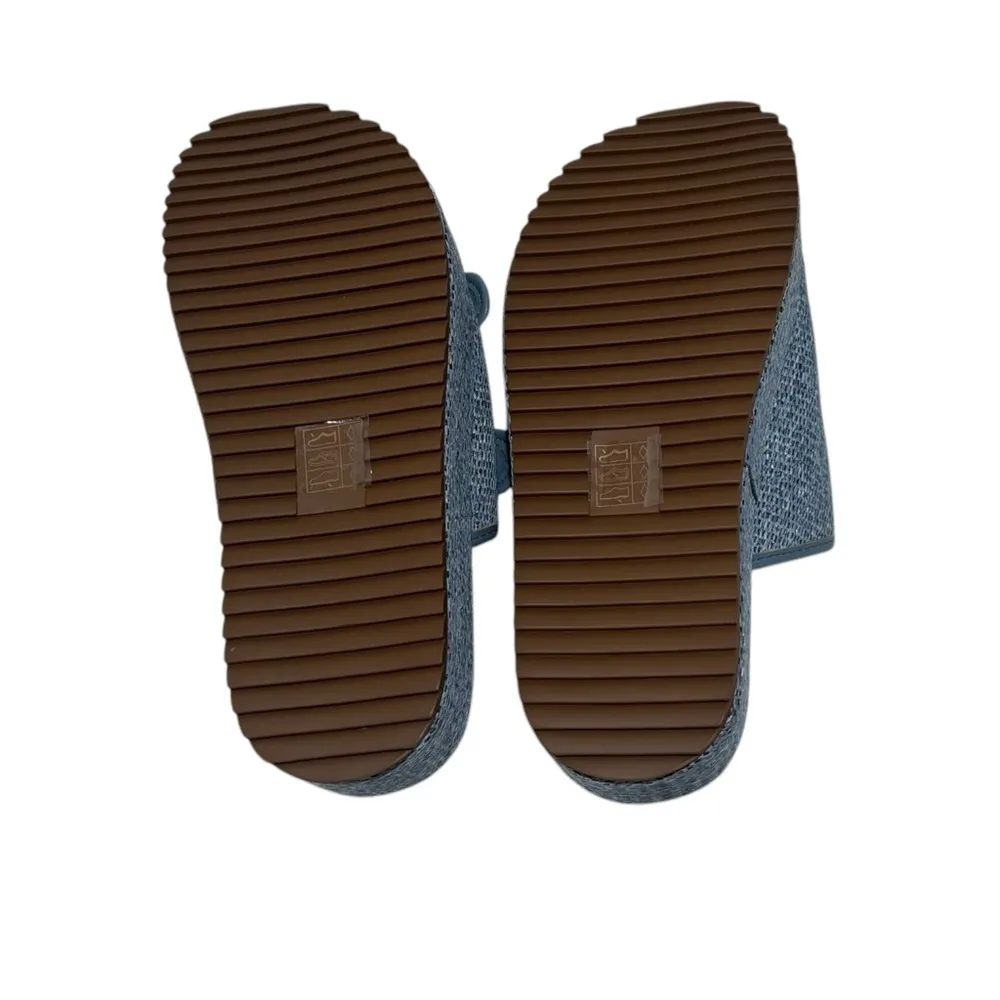 LUCKY STEP platform sandal blue woven - Image 8