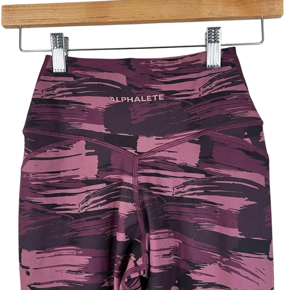 Alphalete Power Surface Leggings in Purple Wine Brush - Image 5