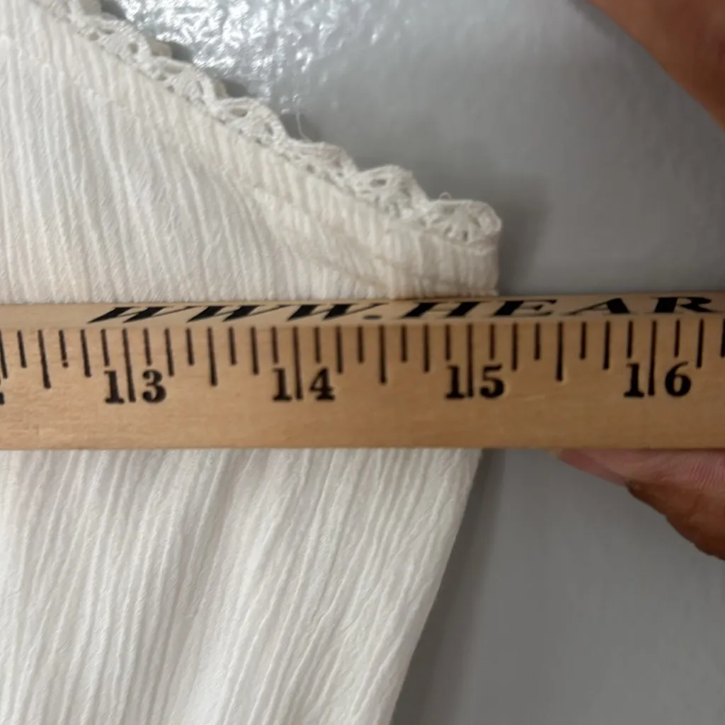 Aerie Women's White Button-Front Dress
Cottage Core Romantic Travel Size M - Image 11