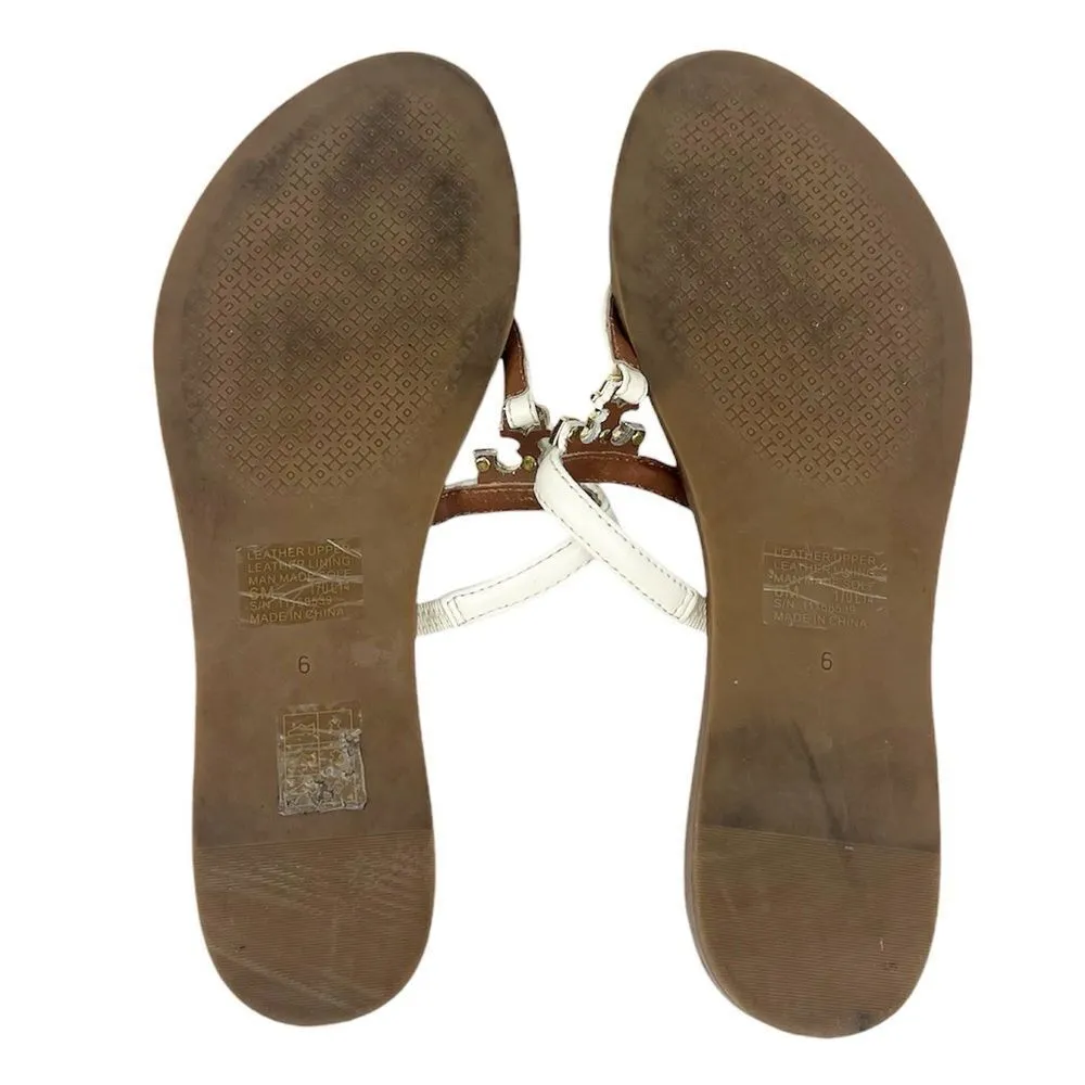 Tory Burch Gold T Logo Sandals 6 - Image 5