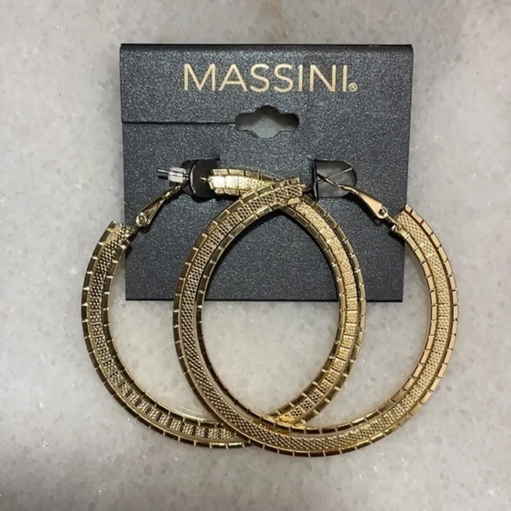 Massini Gold Hoops - Image 5