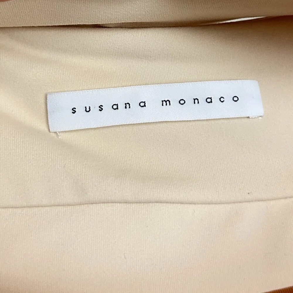 SUSANA MONACO Colorblock Cutout Detail Tube Midi Dress in Toffee Size X-Small - Image 5