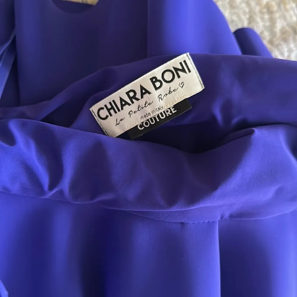 Chiara Boni 38 Purple/Blue Elisir Ruffle Gown - Image 2