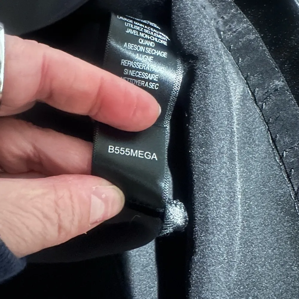 MaxandChloe black tuxedo Sleeveless Dress with lace overlay sz 12 - Image 9