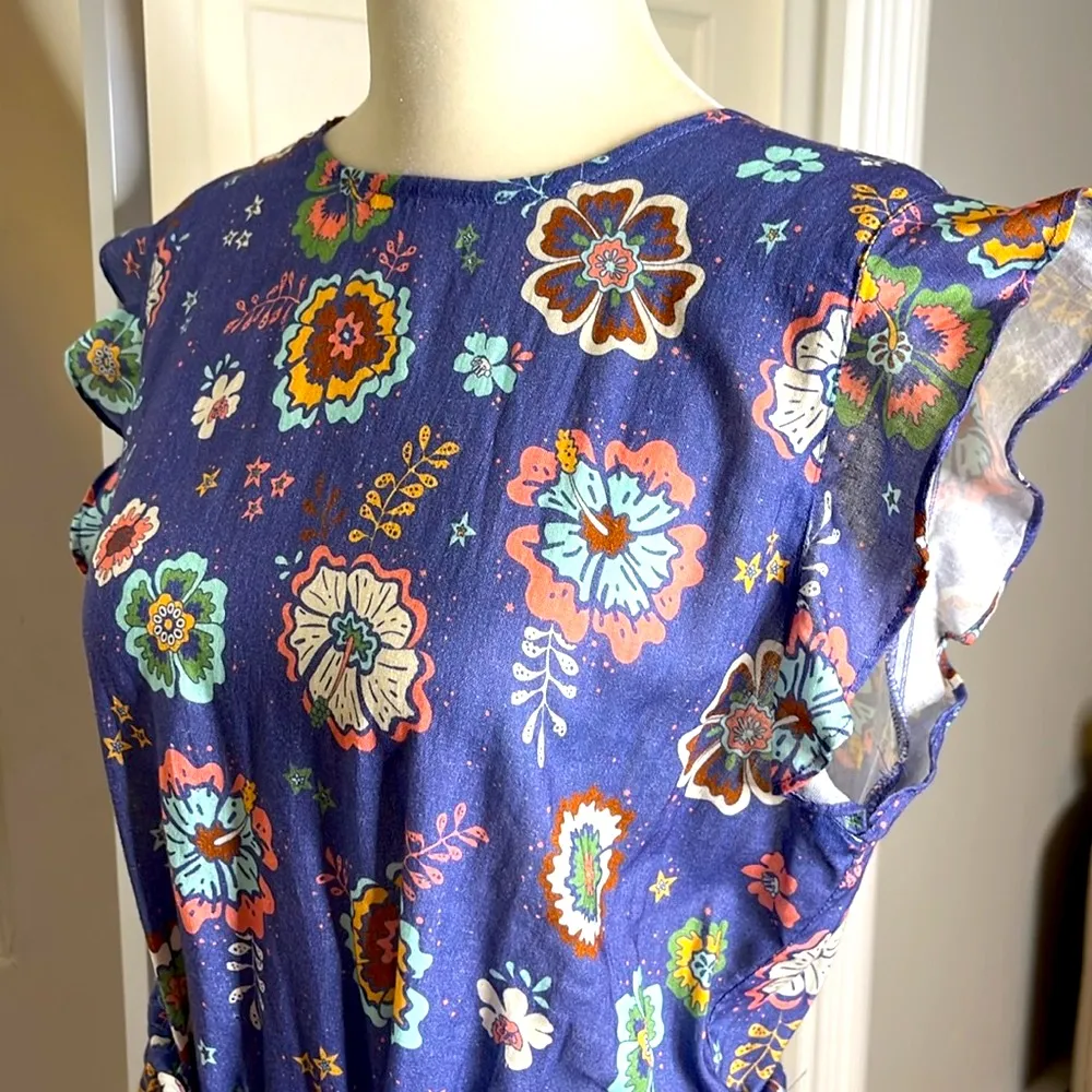 Marine Layer NWOT Laney Mini Dress in Marlin Hibiscus Floral Size small 
 A13 - Image 6