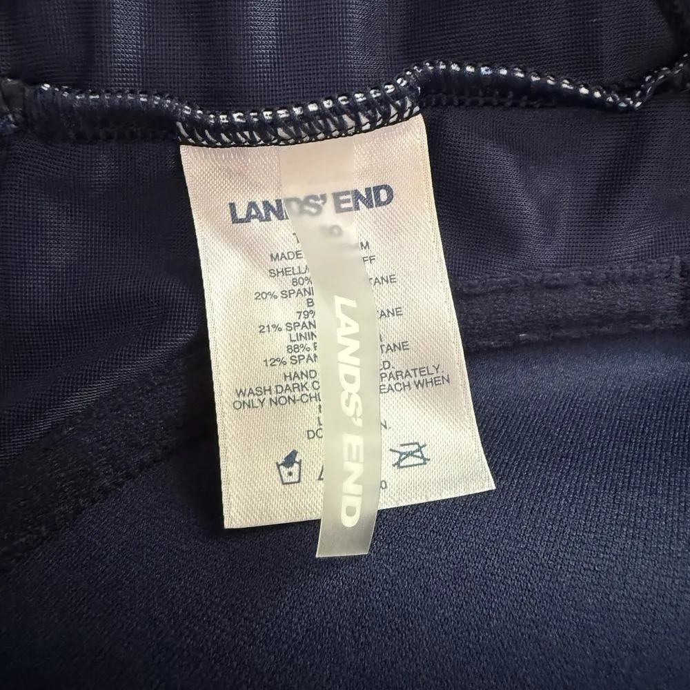 Lands End Blue Front Twist Underwired Bra Support Bikini Top Size 14DD UPF50 - Image 3