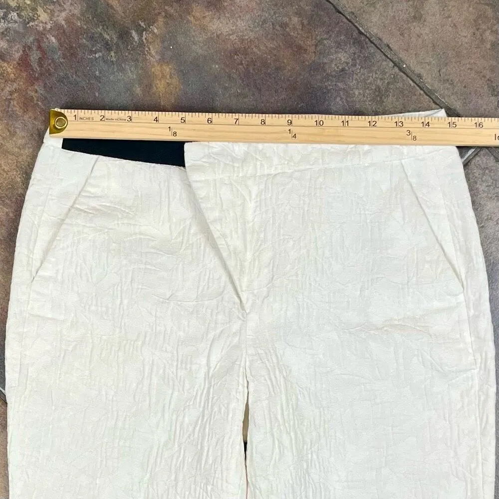 Zara Basic Collection Floral Textured Dress Pants Small - Image 2