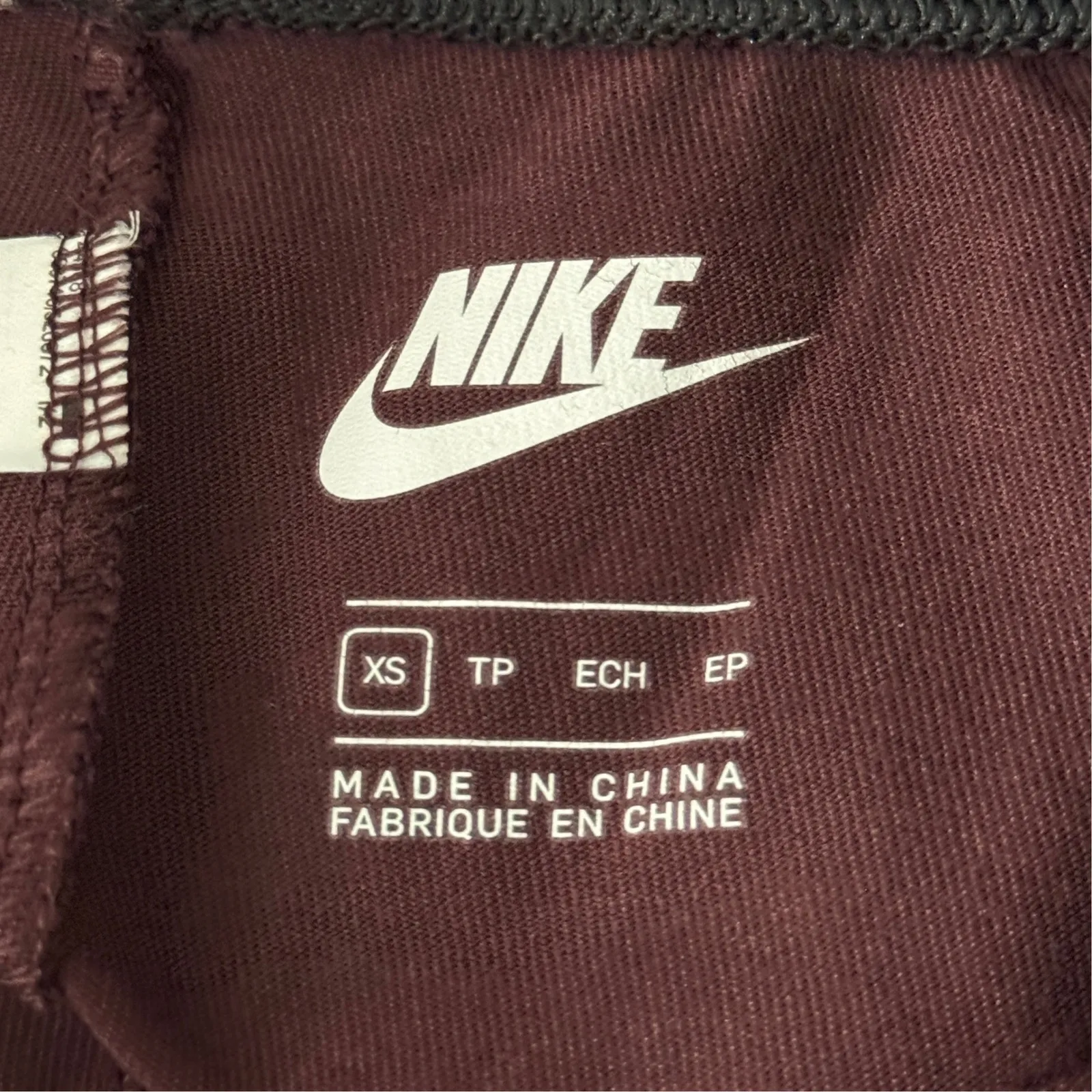 Nike Air Leggings Womens XS Maroon Logo Spellout‎ Activewear Athleisure - Image 6