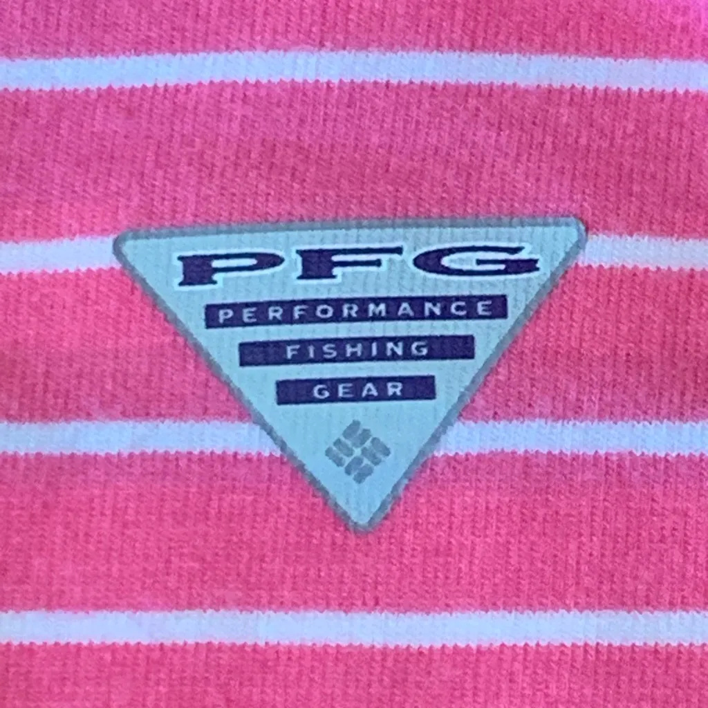 Columbia Dress Large Pink and White Striped Omni-Wick Tie Waist Midi - Image 8