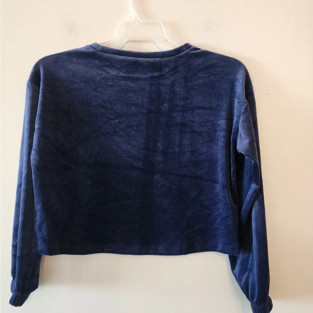 Old navy oversized cropped sweater size xs purple - Image 2