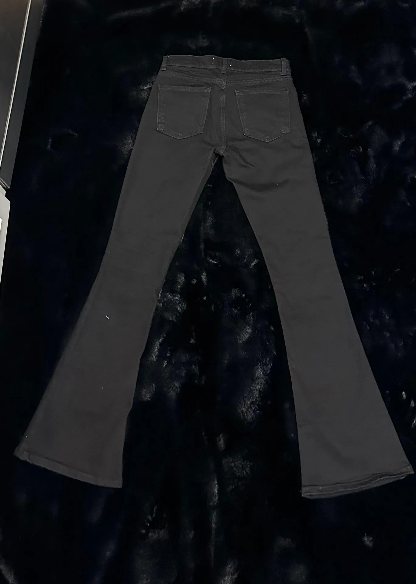 Wide Leg Flare Black Jeans - Image 10