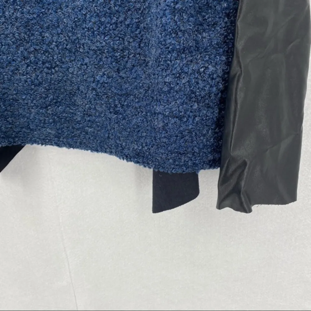 Melissa Paige Faux‎ Leather & Boucle Open Jacket - Image 9