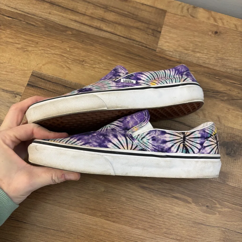 Vans Slip On Tie Dye New Age Purple Skateboarding Festival Shoes - Image 10