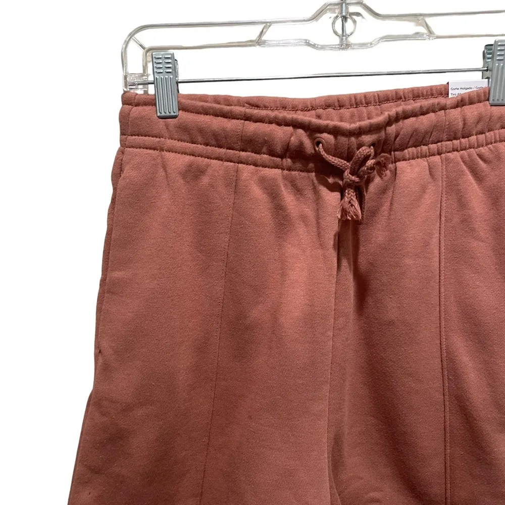 Nike Loose Fit High Rise Phoenix Fleece Shorts Women’s Size XS Beige Orange New - Image 4